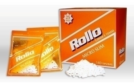 פילטר כותנה לסיגריה ROLLO דק במיוחד 5 מ"מ אורך 15 מ"מ ULTRA SLIM