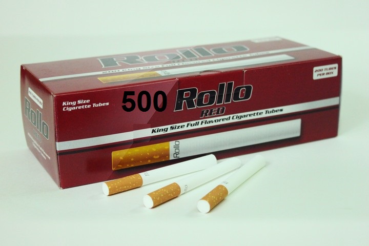  סיגריות טיובס ROLLO דגם RED אדום 500 יחידות 8 מ"מ