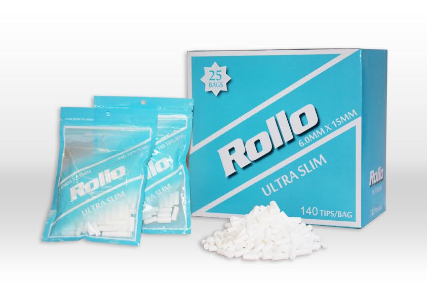 פילטר כותנה לסיגריה ROLLO דק 6 מ"מ אורך 20 מ"מ SLIM